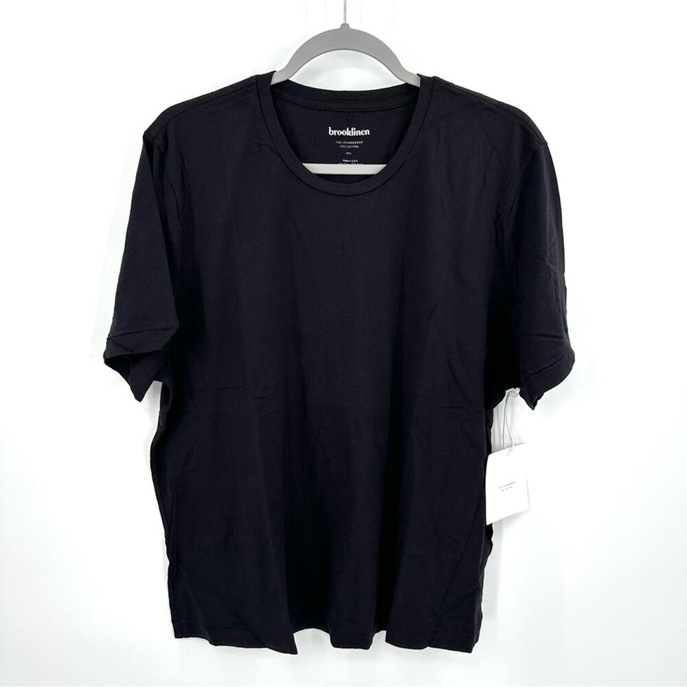 Brooklinen Delancey Loungewear Collection Tee in black Size XXL